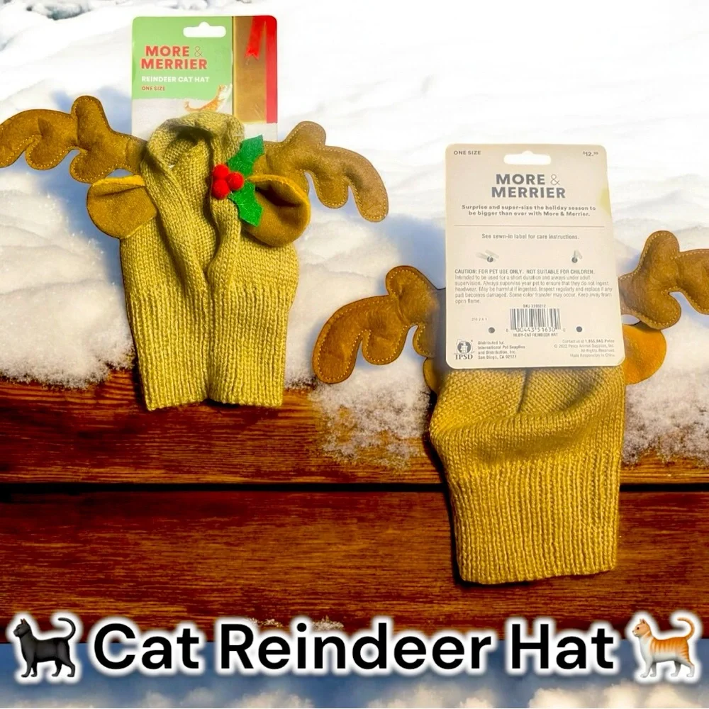 🐈‍⬛ Cat Reindeer Hat 🎄
